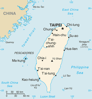 Mapa de Taiwán